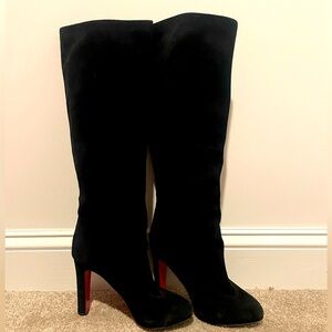Christian Louboutin Black Knee-High Boots 38